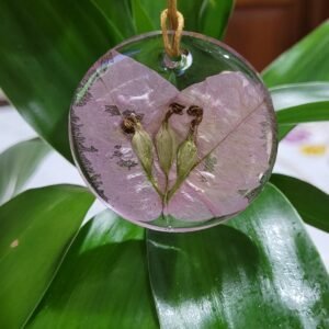 Colar Flor Bunganville Rosa Natural