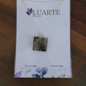 Colar Erva-Mate de Bento Gonçalves – Semijoia Banhada a Ouro